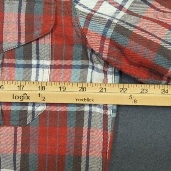 Filson Shirt Men's M Red Plaid Light Weight Alaskan Guide Shirt Short Sleeve NWT - Picture 4 of 11